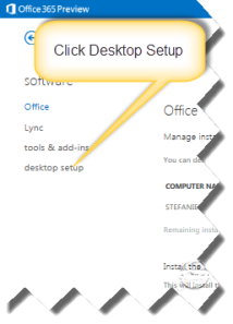 Click Desktop Setup